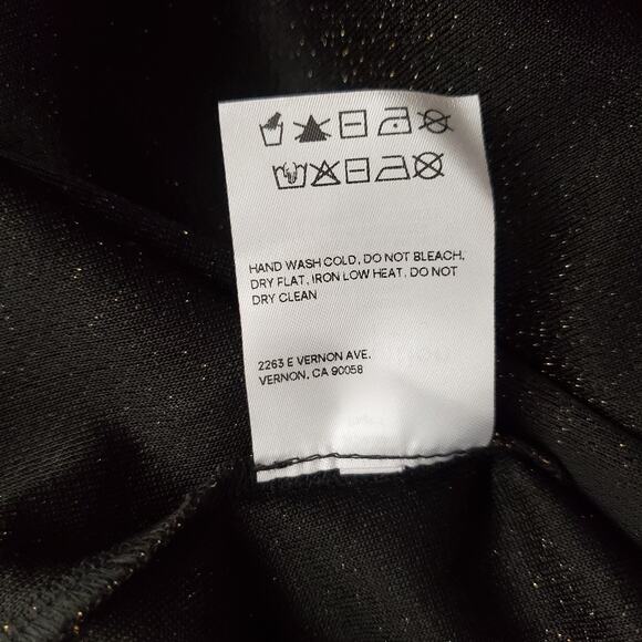 Reformation Zion Two Piece Set Long Sleeve Midi Skirt Metallic Shimmer Size XL - Picture 12 of 13